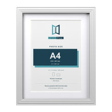 Devon White 14 x 11 inch picture frame with a white mount for an A4 photo