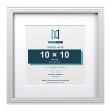 Devon White 14 x 14 inch picture frame with a white mount for a 10 x 10 inch photo