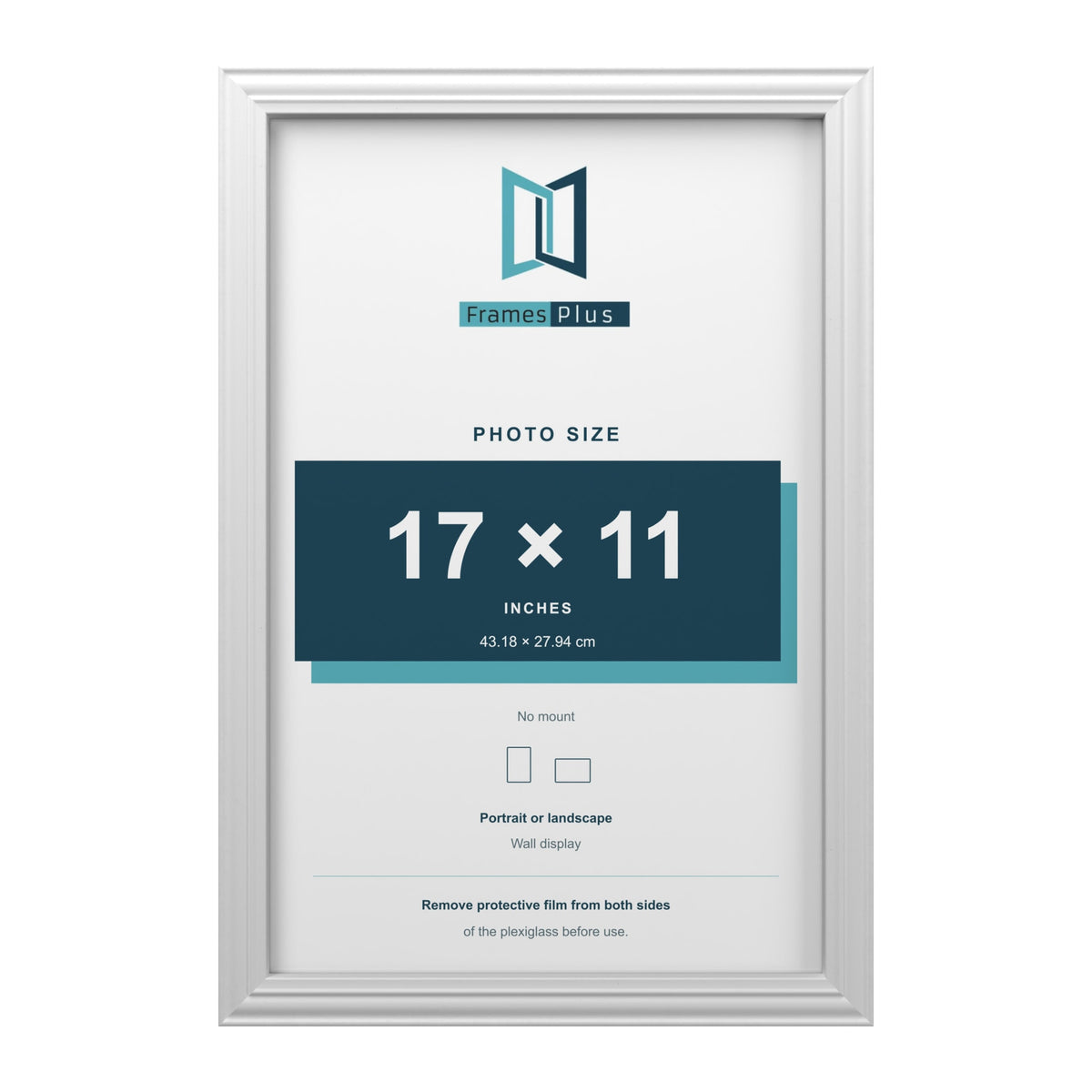 Devon White picture frame for a 17 x 11 inch photo