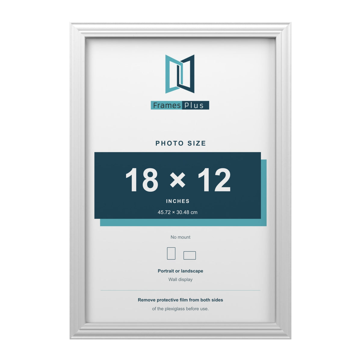 Devon White picture frame for an 18 x 12 inch photo