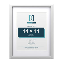 Devon White 18 x 14 inch picture frame with a white mount for a 14 x 11 inch photo