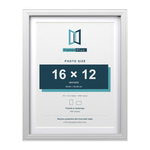 Devon White 18 x 14 inch picture frame with a white mount for a 16 x 12 inch photo