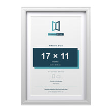Devon White 19 x 13 inch picture frame with a white mount for a 17 x 11 inch photo