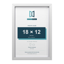 Devon White 19 x 13 inch picture frame with a white mount for an 18 x 12 inch photo