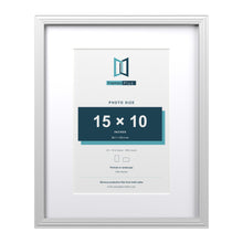Devon White 20 x 16 inch picture frame with a white mount for a 15 x 10 inch photo
