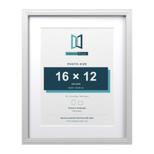Devon White 20 x 16 inch picture frame with a white mount for a 16 x 12 inch photo