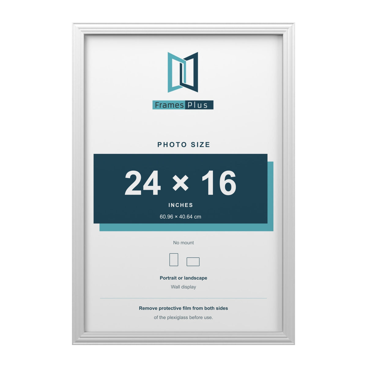 Devon White picture frame for a 24 x 16 inch photo