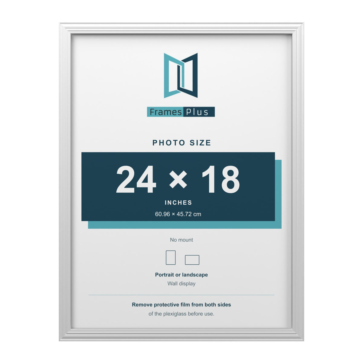 Devon White picture frame for a 24 x 18 inch photo