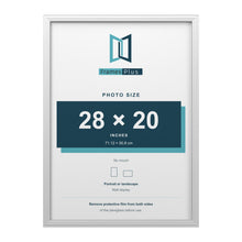 Devon White picture frame for a 28 x 20 inch photo