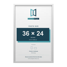 Devon White picture frame for a 36 x 24 inch photo