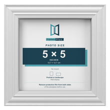 Devon White picture frame for a 5 x 5 inch photo