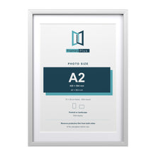 Devon White 70 x 50 cm picture frame with a white mount for an A2 photo