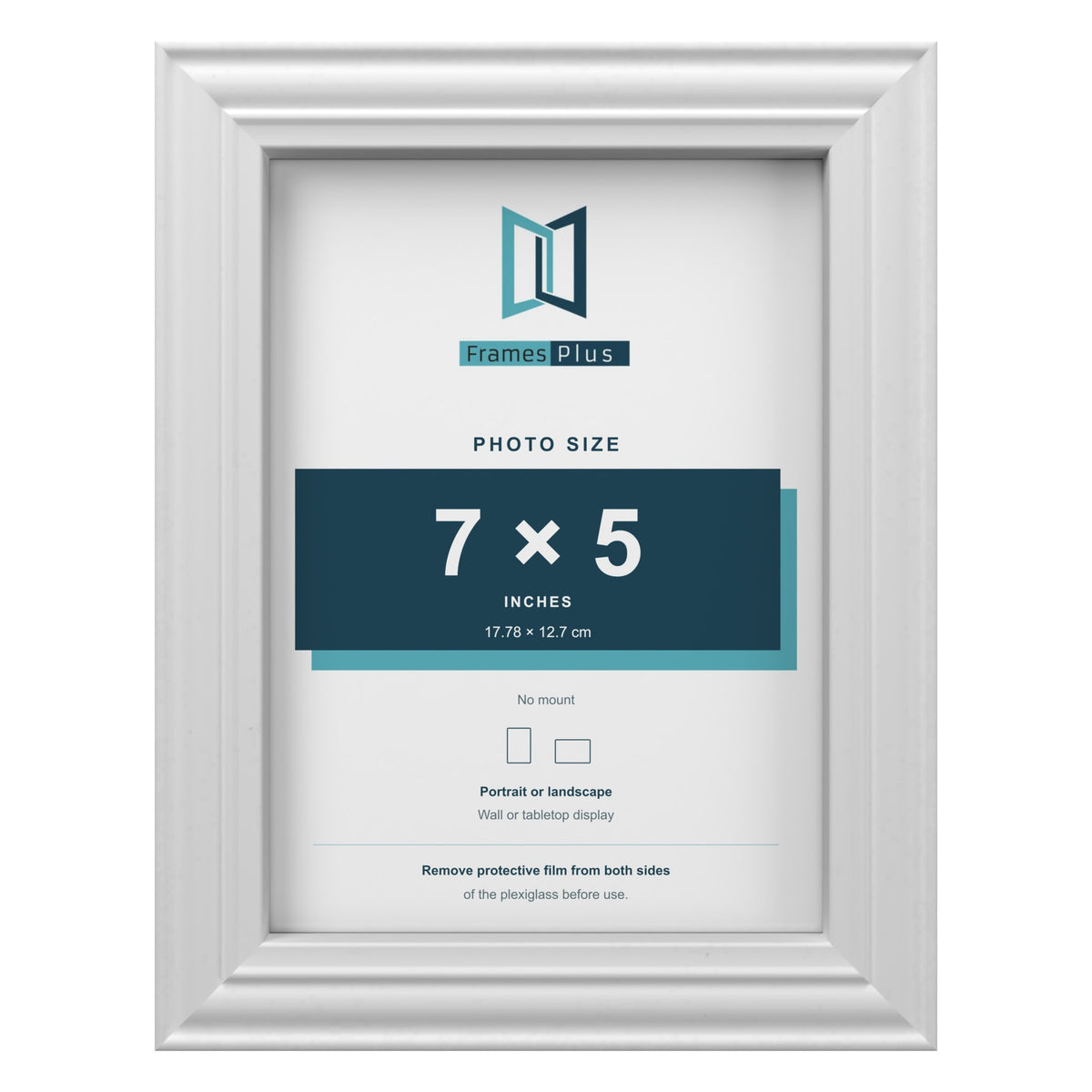 Devon White picture frame for a 7 x 5 inch photo