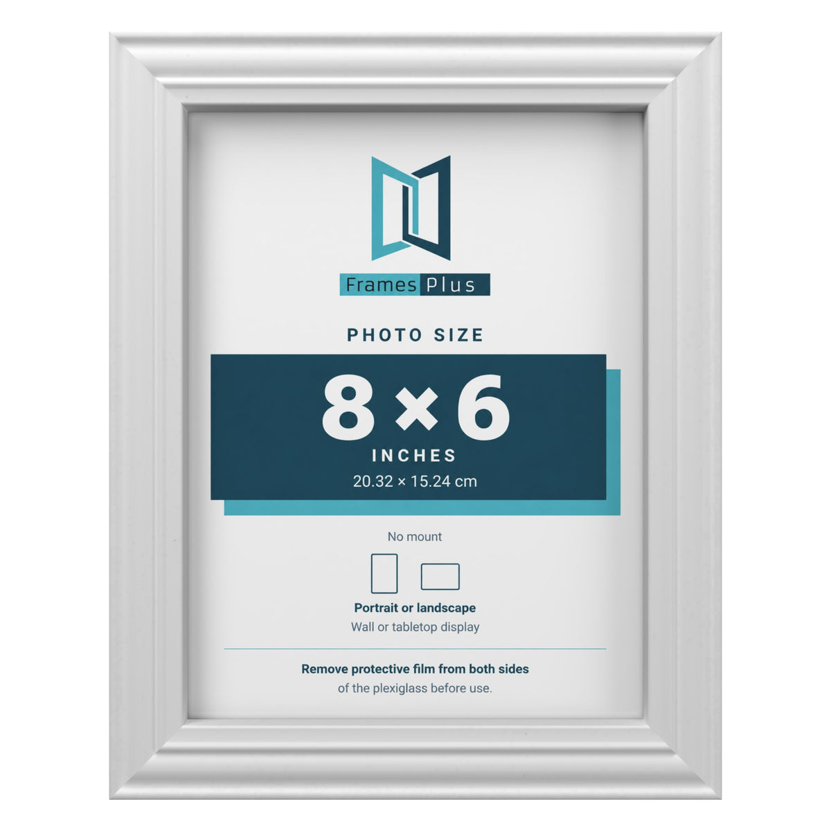 Devon White picture frame for an 8 x 6 inch photo