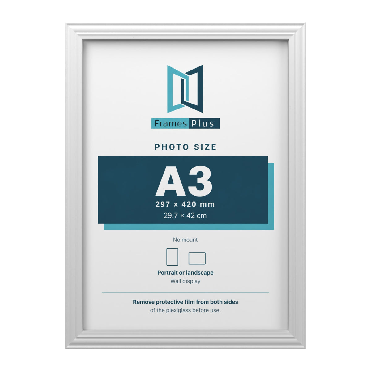 Devon White picture frame for an A3 photo