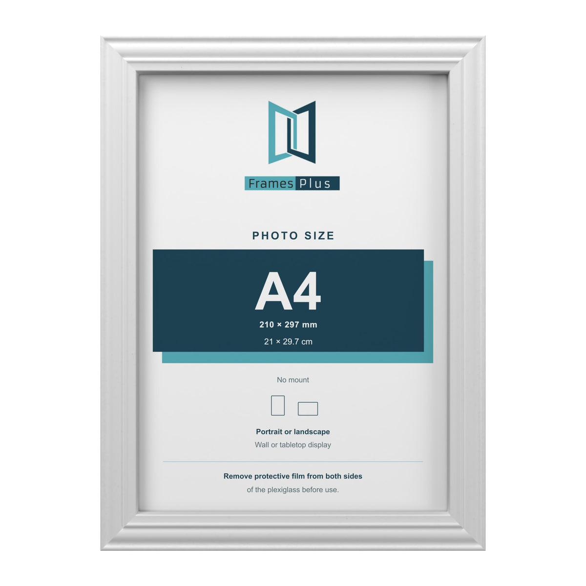 Devon White picture frame for an A4 photo