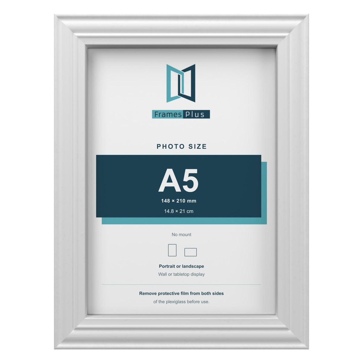 Devon White picture frame for an A5 photo