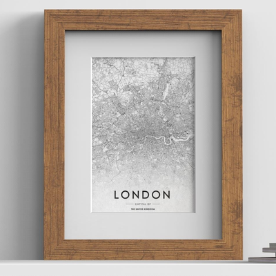 Excel Range Rustic Picture, Photo & Poster Frame with White Mount