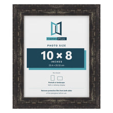 Exmouth Black Distressed picture frame for a 10 x 8 inch photo
