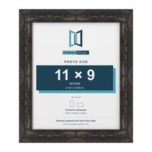 Exmouth Black Distressed picture frame for an 11 x 9 inch photo