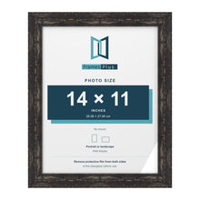 Exmouth Black Distressed picture frame for a 14 x 11 inch photo