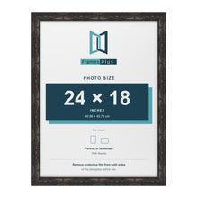 Exmouth Black Distressed picture frame for a 24 x 18 inch photo