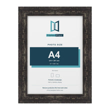 Exmouth Black Distressed picture frame for an A4 photo