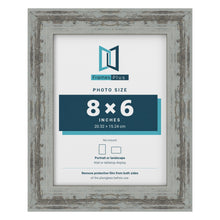 Exmouth Distressed Blue picture frame for a 152 x 203 mm photo