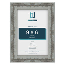 Exmouth Distressed Blue picture frame for a 152 x 229 mm photo