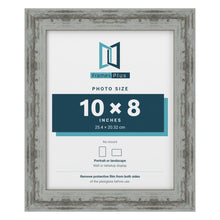 Exmouth Distressed Blue picture frame for a 203 x 254 mm photo