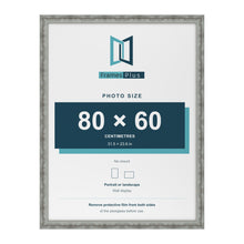 Exmouth Distressed Blue picture frame for a 600 x 800 mm photo
