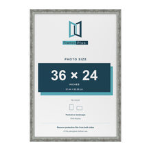 Exmouth Distressed Blue picture frame for a 610 x 914 mm photo
