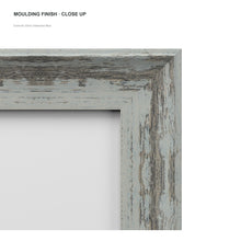 Exmouth Distressed Blue picture frame, moulding close-up