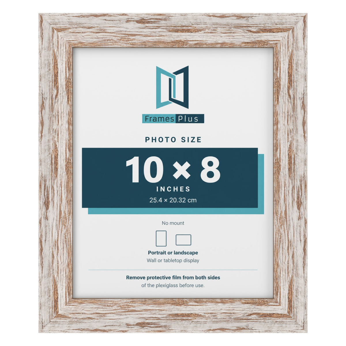 Exmouth Walnut Distressed picture frame for a 10 x 8 inch photo