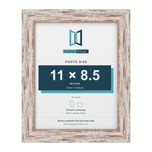 Exmouth Walnut Distressed picture frame for an 11 x 8.5 inch photo