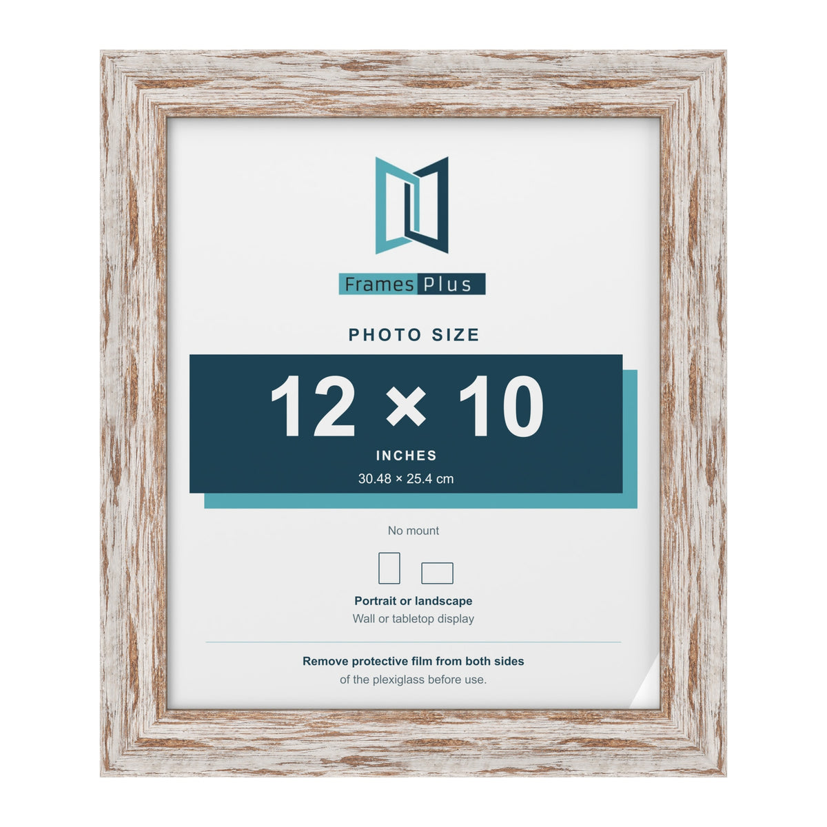 Exmouth Walnut Distressed picture frame for a 12 x 10 inch photo