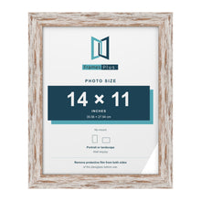 Exmouth Walnut Distressed picture frame for a 14 x 11 inch photo