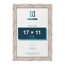 Exmouth Walnut Distressed picture frame for a 17 x 11 inch photo