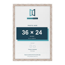 Exmouth Walnut Distressed picture frame for a 36 x 24 inch photo