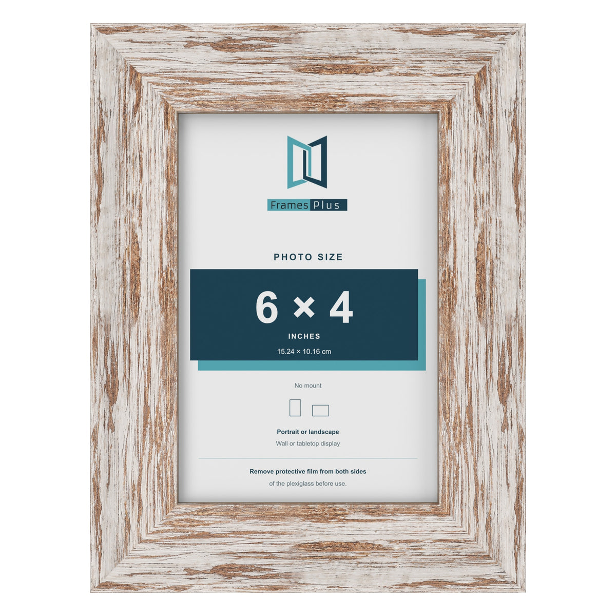 Exmouth Walnut Distressed picture frame for a 6 x 4 inch photo