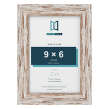 Exmouth Walnut Distressed picture frame for a 9 x 6 inch photo