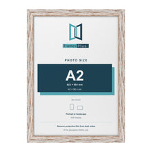 Exmouth Walnut Distressed picture frame for an A2 photo
