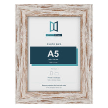 Exmouth Walnut Distressed picture frame for an A5 photo
