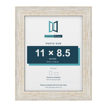 Exmouth White Distressed picture frame for an 11 x 8.5 inch photo