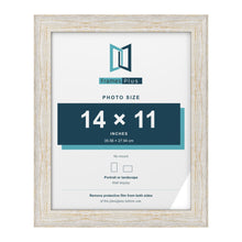 Exmouth White Distressed picture frame for a 14 x 11 inch photo