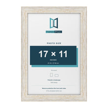 Exmouth White Distressed picture frame for a 17 x 11 inch photo