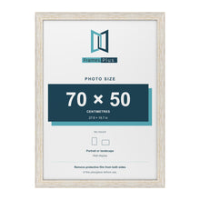 Exmouth White Distressed picture frame for a 70 x 50 cm photo