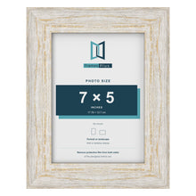 Exmouth White Distressed picture frame for a 7 x 5 inch photo