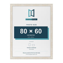 Exmouth White Distressed picture frame for an 80 x 60 cm photo