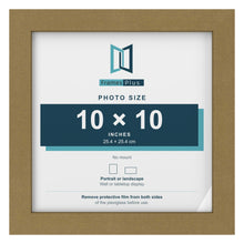 Gold picture frame for a 10 x 10 inch photo